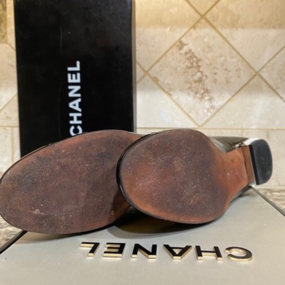 Chanel black Classic patent pearl flats - Picture 5 of 8